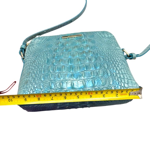 Brahmin blue/green embossed Melbourne mini Sydney crossbody bag - Picture 10 of 10